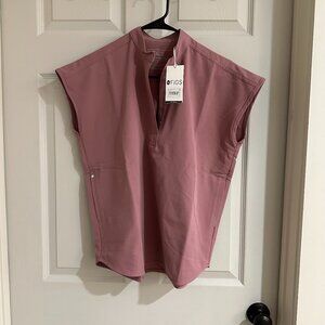 FIGS Mauve Rafaela Oversized Scrub Top
